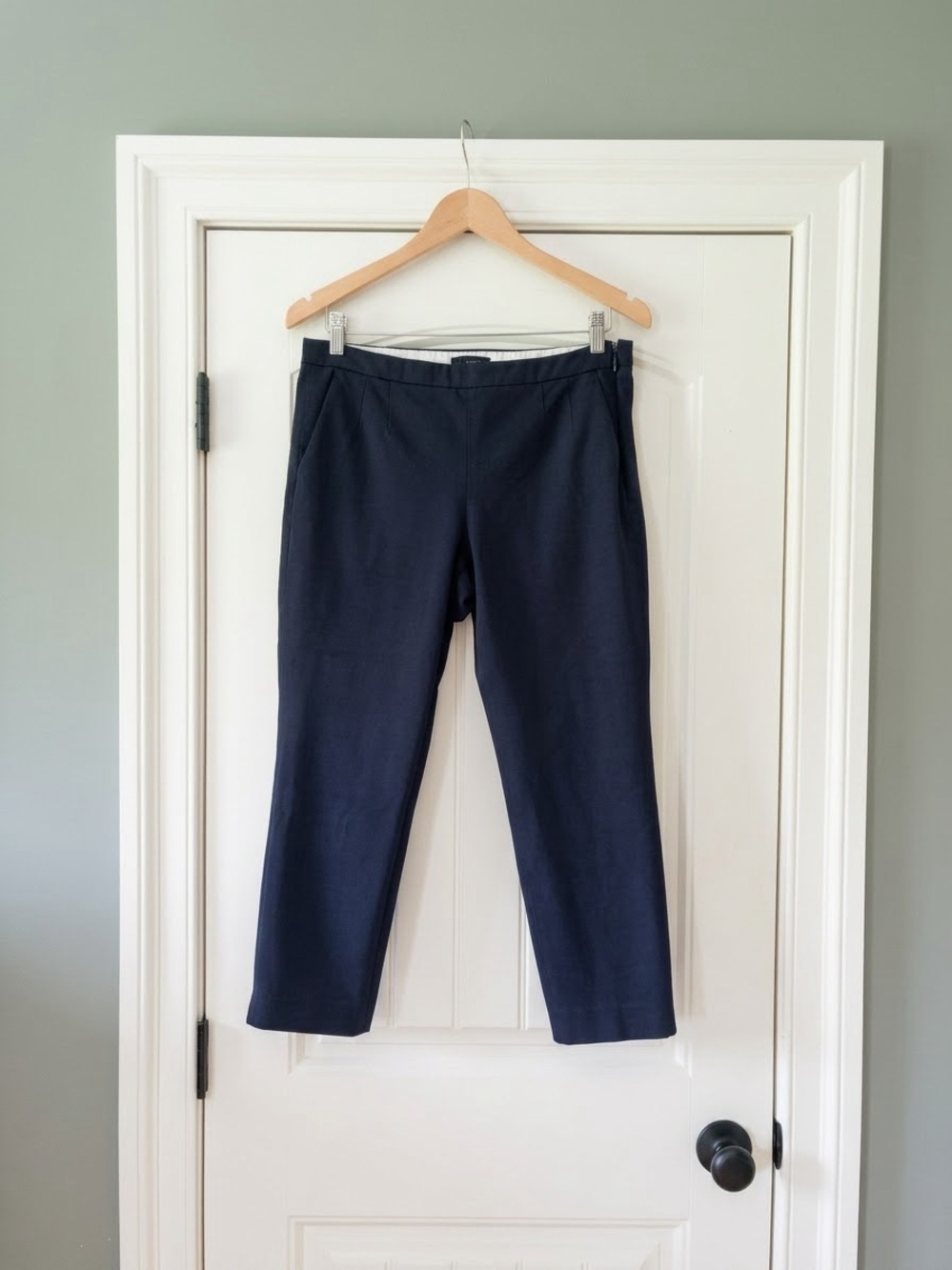 Jcrew Side Zip Stretch Crop Trousers